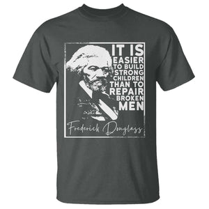 Frederick Douglass Quote T Shirt Black History Month TS14 Dark Heather Print Your Wear