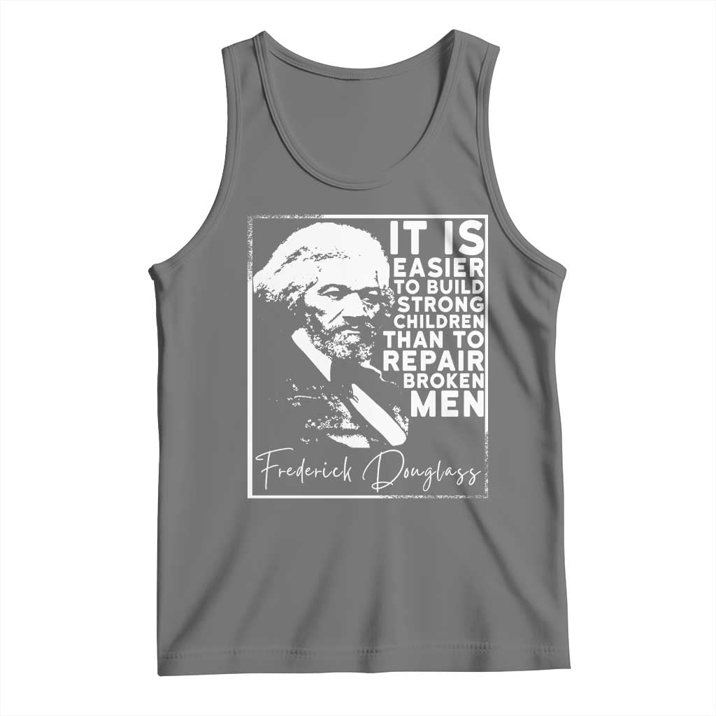Frederick Douglass Quote Tank Top Black History Month TS14 Black Heather Print Your Wear