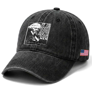 Frederick Douglass Quote Washed Cotton Baseball Cap Black History Month TS14 Print Your Wear