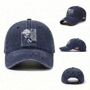 Frederick Douglass Quote Washed Cotton Baseball Cap Black History Month TS14 Washed Cap Universal Fit Navy Print Your Wear