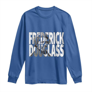 Frederick Douglass Long Sleeve Shirt Black History Month TS14 Royal Blue Print Your Wear