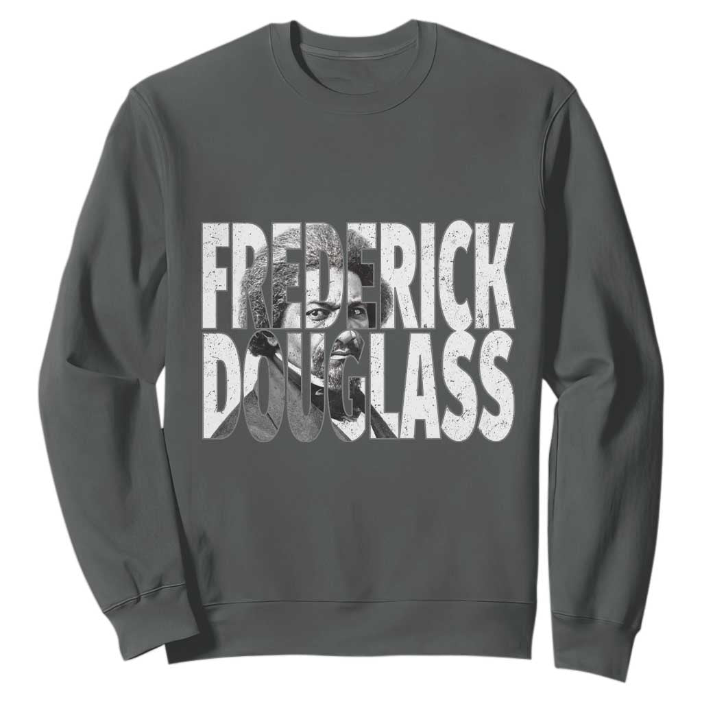 Frederick Douglass Sweatshirt Black History Month TS14 Dark Heather Print Your Wear