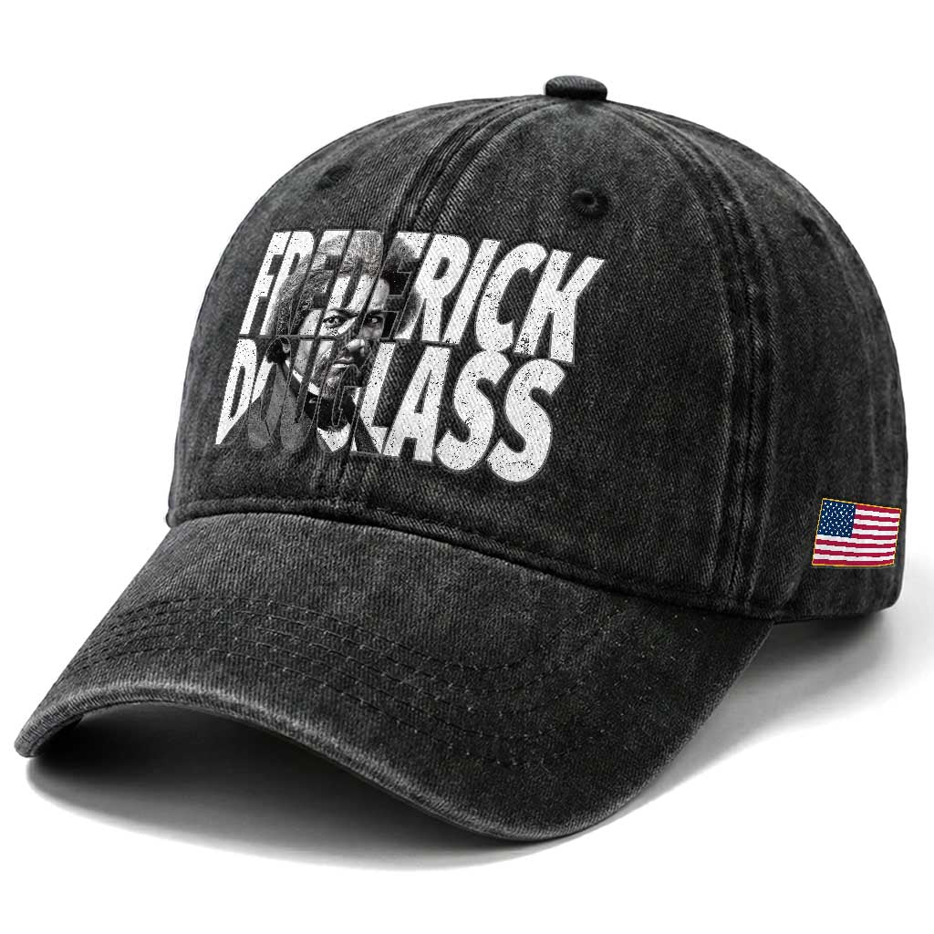 Frederick Douglass Washed Cotton Baseball Cap Black History Month TS14 Print Your Wear