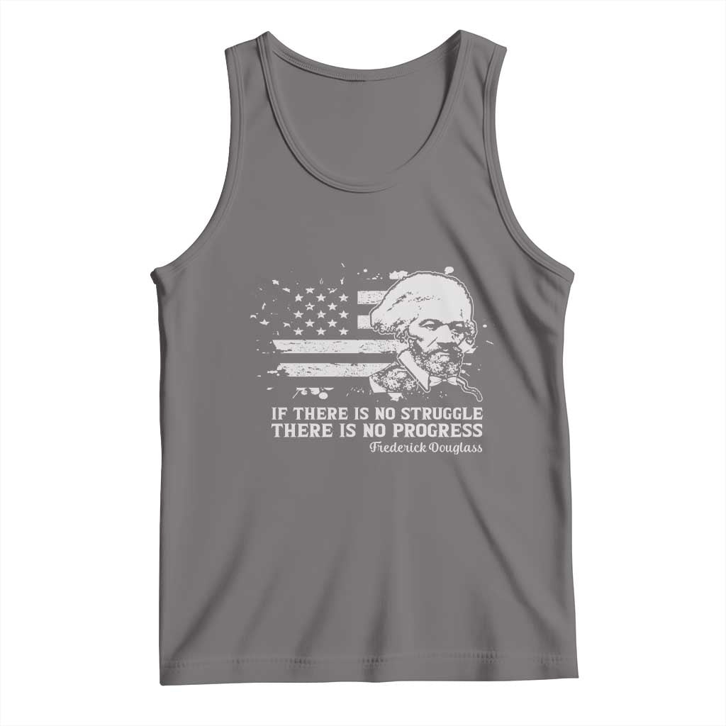 Frederick Douglass Quote Tank Top Is There Is No Struggle There Is No Progress TS14 Deep Heather Print Your Wear