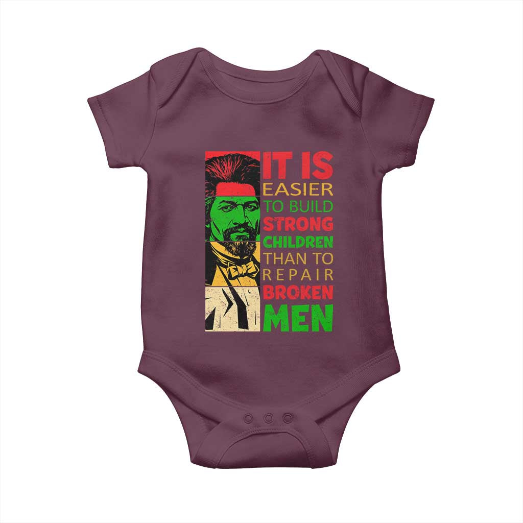Frederick Douglass Pride Quote Baby Onesie Black History Month TS14 Maroon Print Your Wear