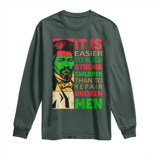 Frederick Douglass Pride Quote Long Sleeve Shirt Black History Month TS14 Dark Forest Green Print Your Wear