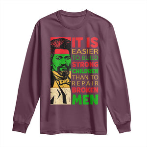Frederick Douglass Pride Quote Long Sleeve Shirt Black History Month TS14 Maroon Print Your Wear