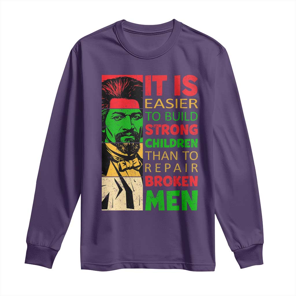Frederick Douglass Pride Quote Long Sleeve Shirt Black History Month TS14 Purple Print Your Wear