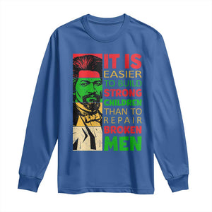 Frederick Douglass Pride Quote Long Sleeve Shirt Black History Month TS14 Royal Blue Print Your Wear