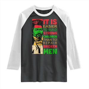 Frederick Douglass Pride Quote Raglan Shirt Black History Month TS14 Black White Print Your Wear