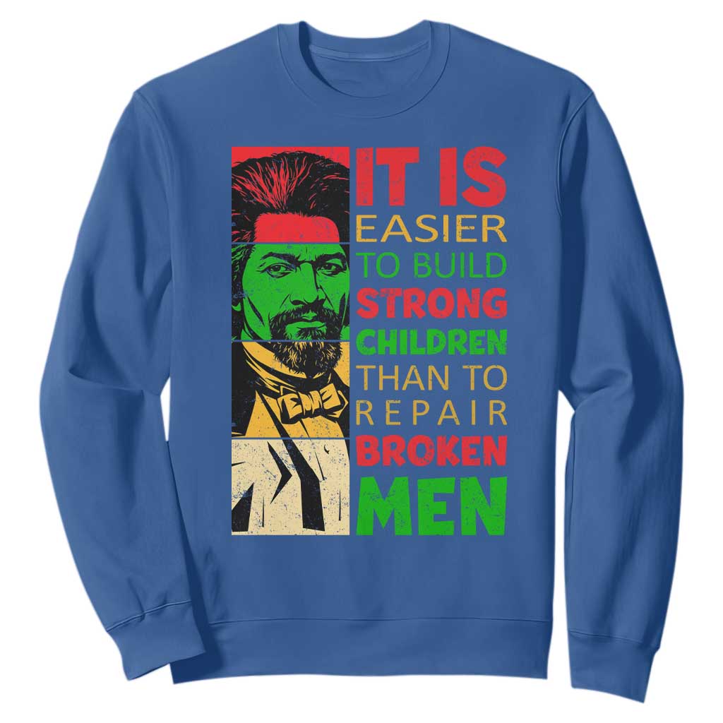 Frederick Douglass Pride Quote Sweatshirt Black History Month TS14 Royal Blue Print Your Wear