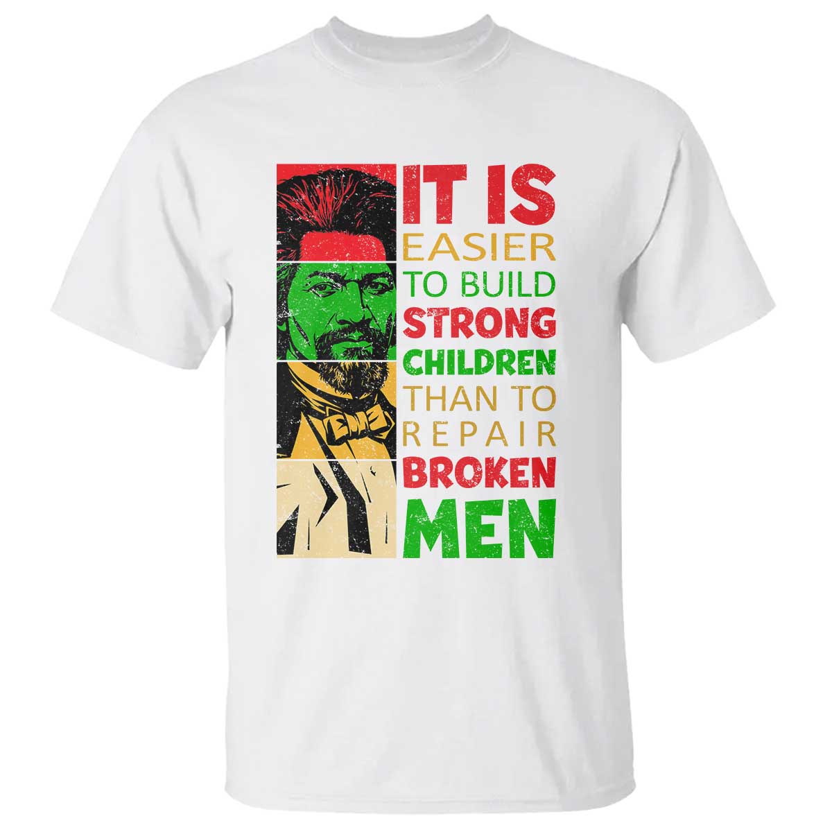 Frederick Douglass Pride Quote T Shirt Black History Month TS14 White Print Your Wear