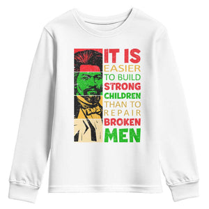 Frederick Douglass Pride Quote Youth Sweatshirt Black History Month TS14 White Print Your Wear