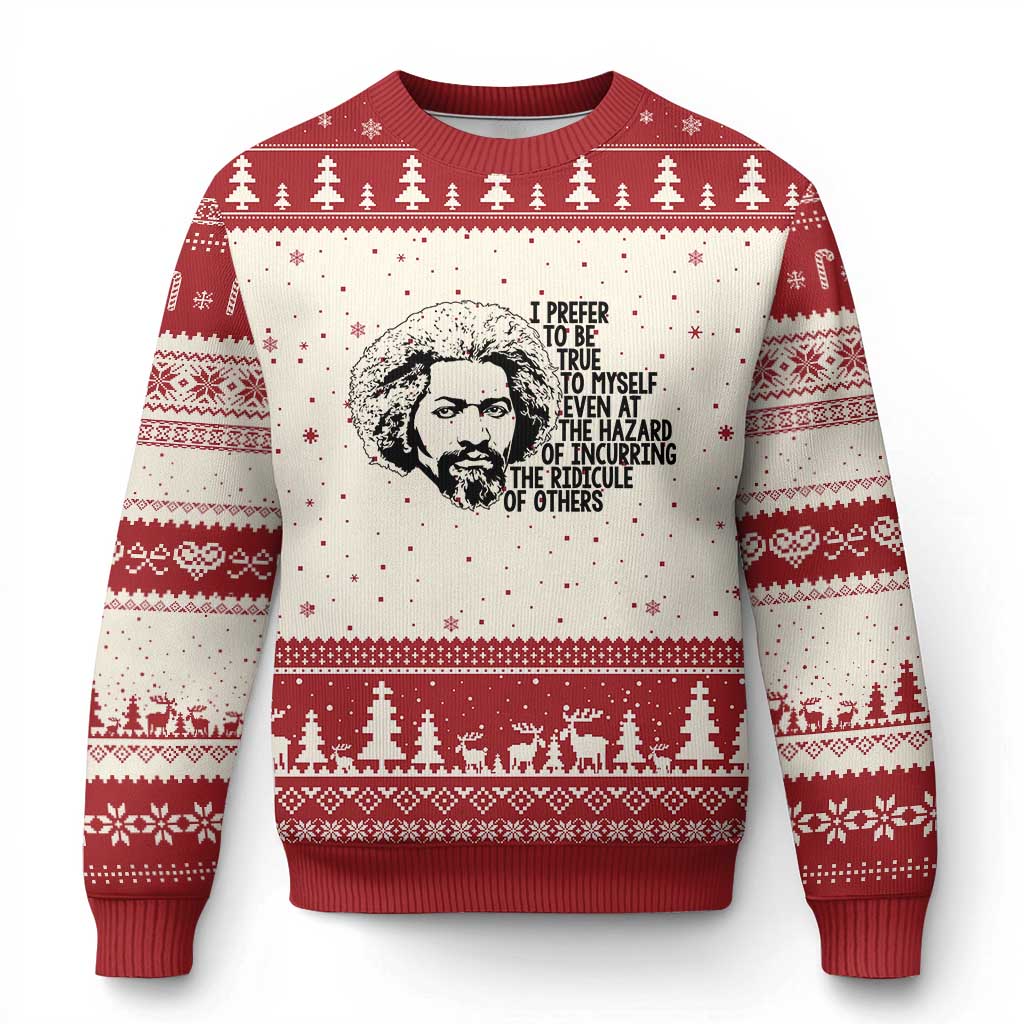 Frederick Douglass Pride Quote Ugly Christmas Sweater TS14 Beige Red Print Your Wear
