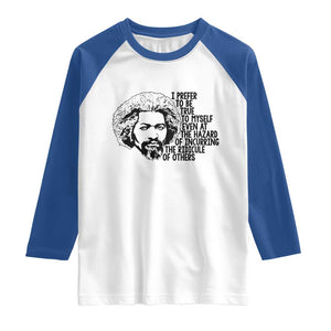 Frederick Douglass Pride Quote Raglan Shirt TS14 White Royal Print Your Wear