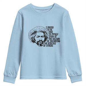 Frederick Douglass Pride Quote Youth Sweatshirt TS14 Light Blue Print Your Wear