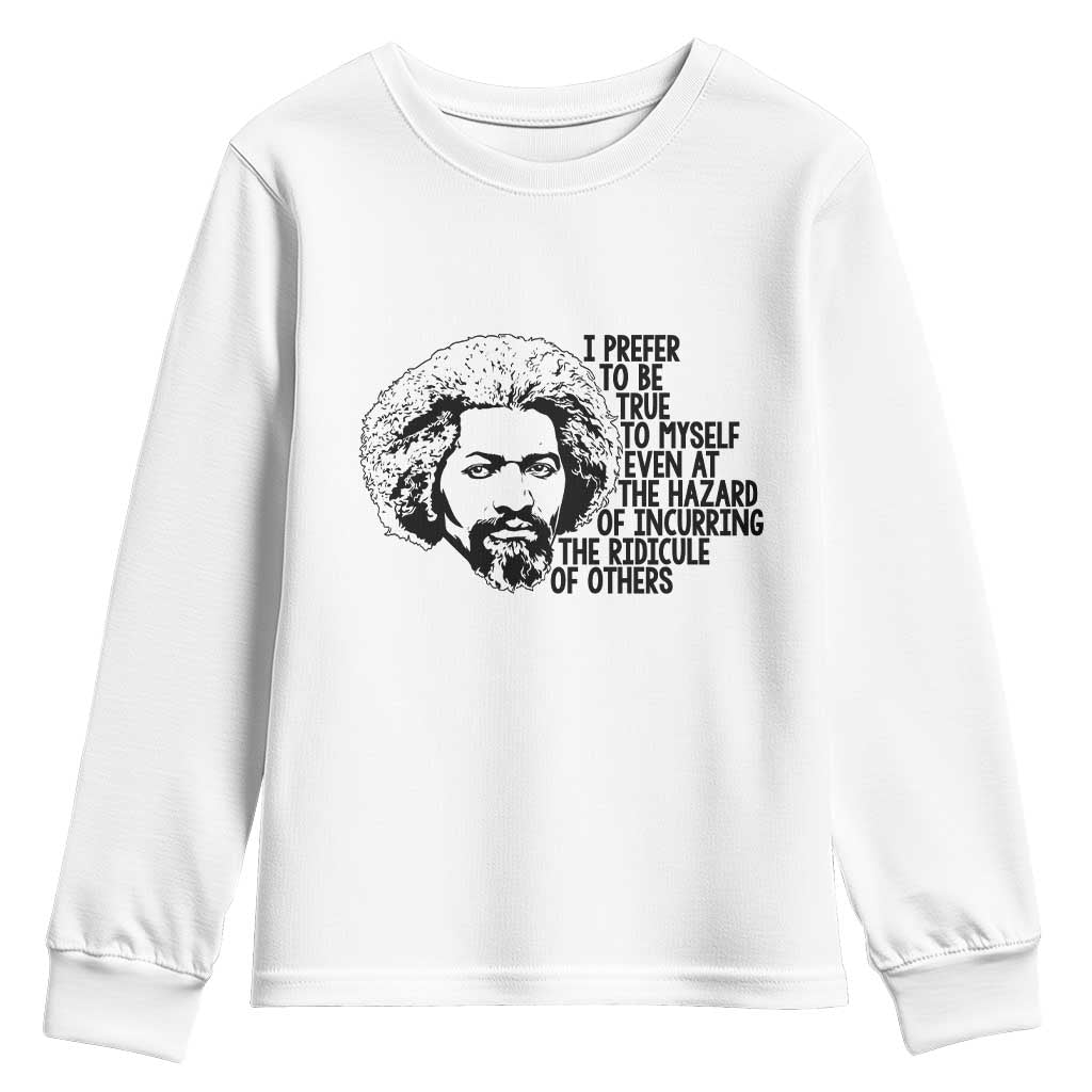 Frederick Douglass Pride Quote Youth Sweatshirt TS14 White Print Your Wear
