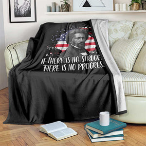 Frederick Douglass American Flag Throw Blanket Is There Is No Struggle There Is No Progress TS14 Print Your Wear
