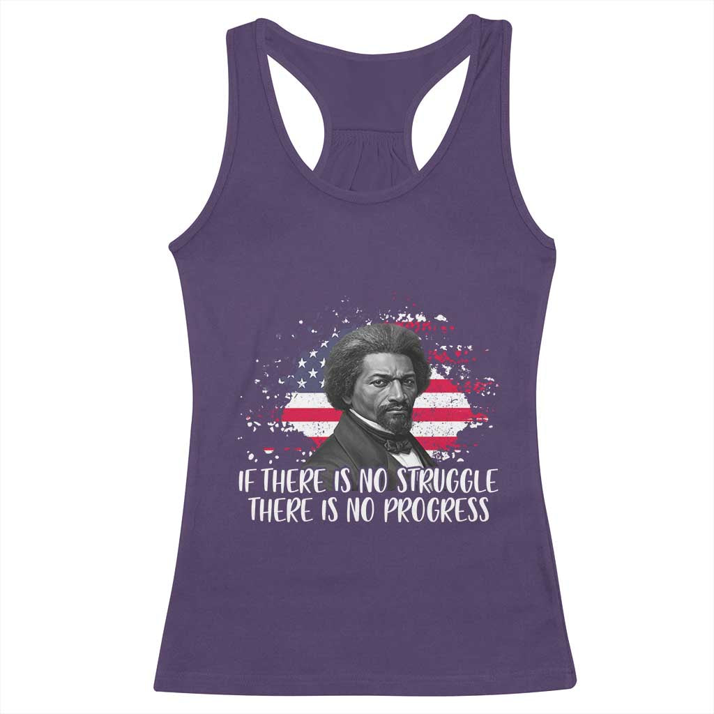 Frederick Douglass American Flag Racerback Tank Top Is There Is No Struggle There Is No Progress TS14 Purple Print Your Wear