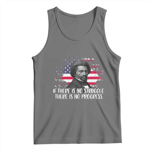 Frederick Douglass American Flag Tank Top Is There Is No Struggle There Is No Progress TS14 Black Heather Print Your Wear