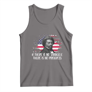 Frederick Douglass American Flag Tank Top Is There Is No Struggle There Is No Progress TS14 Deep Heather Print Your Wear