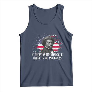 Frederick Douglass American Flag Tank Top Is There Is No Struggle There Is No Progress TS14 Navy Print Your Wear