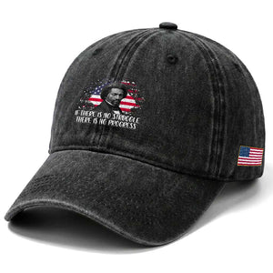 Frederick Douglass American Flag Washed Cotton Baseball Cap Is There Is No Struggle There Is No Progress TS14 Print Your Wear