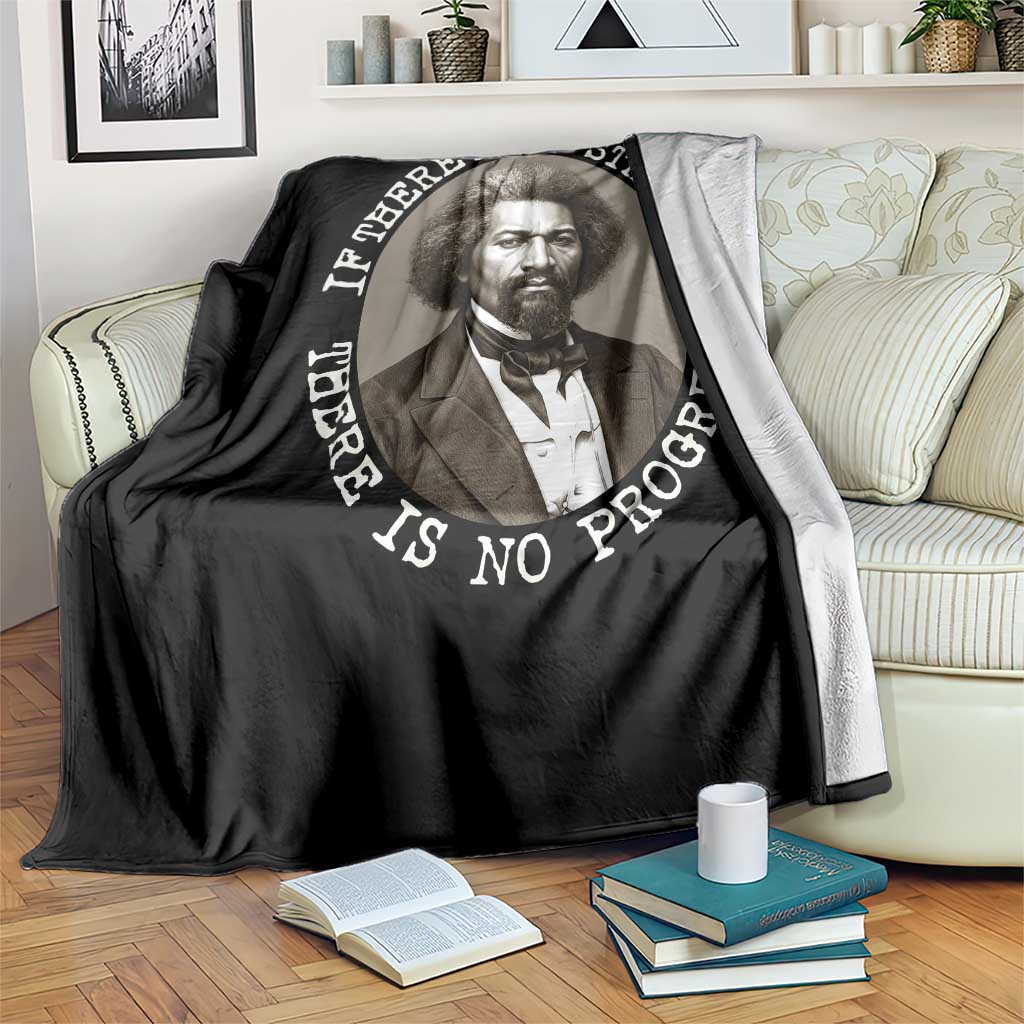 Frederick Douglass Pride Quote Throw Blanket Is There Is No Struggle There Is No Progress TS14 Print Your Wear
