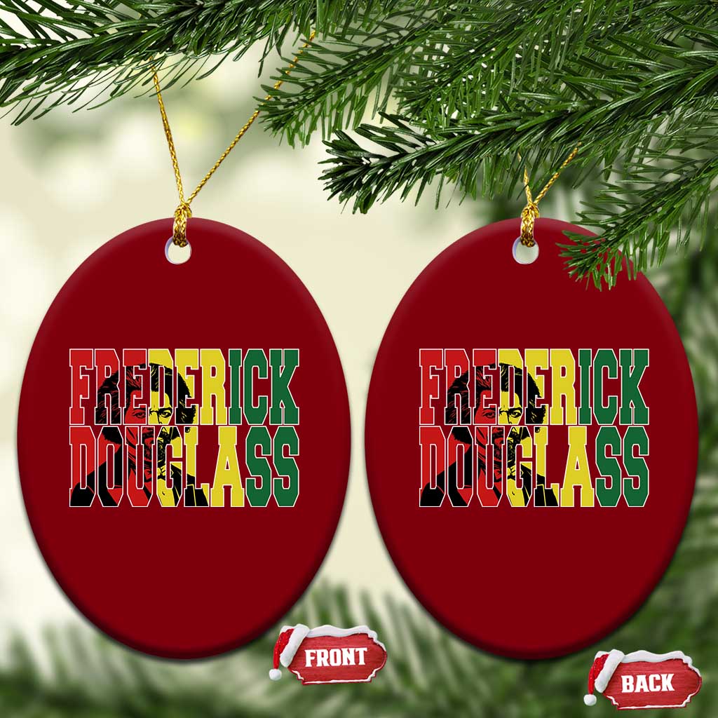 Frederick Douglass Ceramic Ornament Pan African Flag Black History Month TS14 Print Your Wear