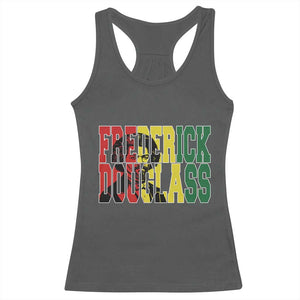 Frederick Douglass Racerback Tank Top Pan African Flag Black History Month TS14 Dark Heather Print Your Wear