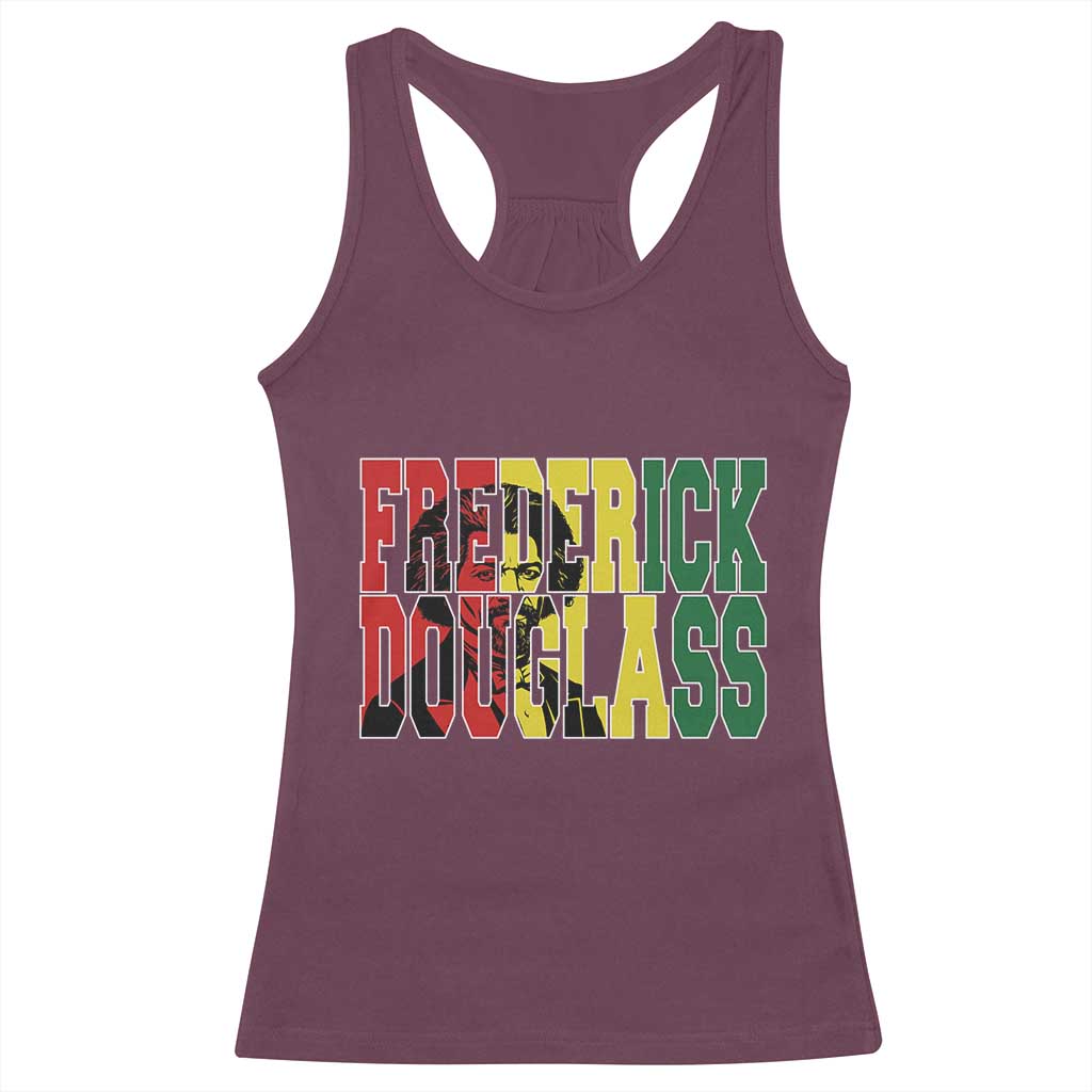 Frederick Douglass Racerback Tank Top Pan African Flag Black History Month TS14 Maroon Print Your Wear
