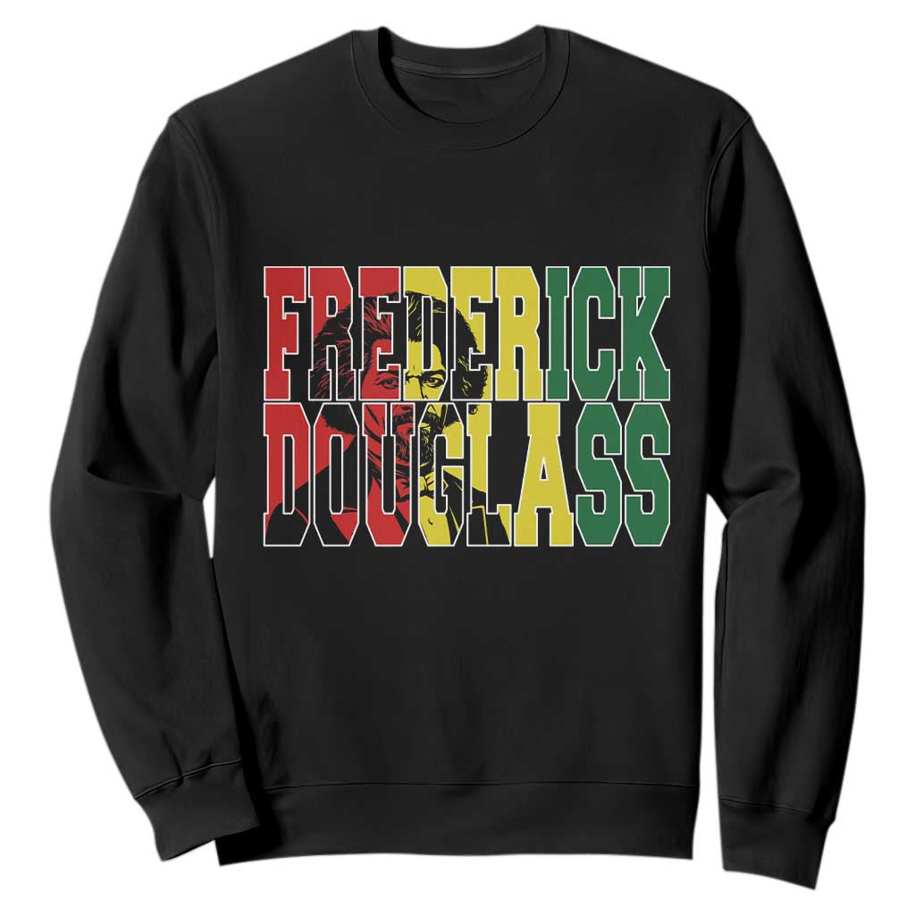 Frederick Douglass Sweatshirt Pan African Flag Black History Month TS14 Black Print Your Wear
