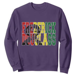 Frederick Douglass Sweatshirt Pan African Flag Black History Month TS14 Purple Print Your Wear