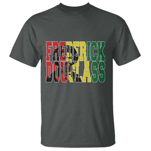Frederick Douglass T Shirt Pan African Flag Black History Month TS14 Dark Heather Print Your Wear