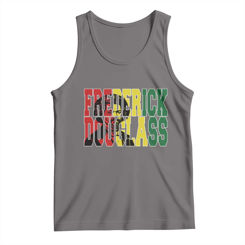 Frederick Douglass Tank Top Pan African Flag Black History Month TS14 Deep Heather Print Your Wear
