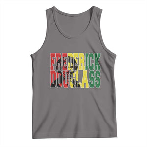 Frederick Douglass Tank Top Pan African Flag Black History Month TS14 Deep Heather Print Your Wear