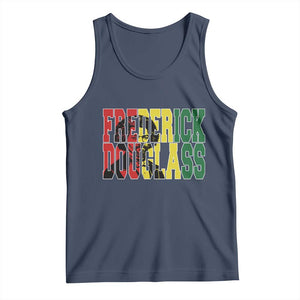 Frederick Douglass Tank Top Pan African Flag Black History Month TS14 Navy Print Your Wear