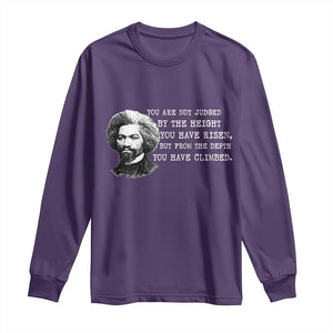 Frederick Douglass Quote Long Sleeve Shirt Black History Month TS14 Purple Print Your Wear