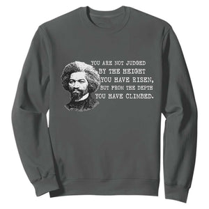 Frederick Douglass Quote Sweatshirt Black History Month TS14 Dark Heather Print Your Wear