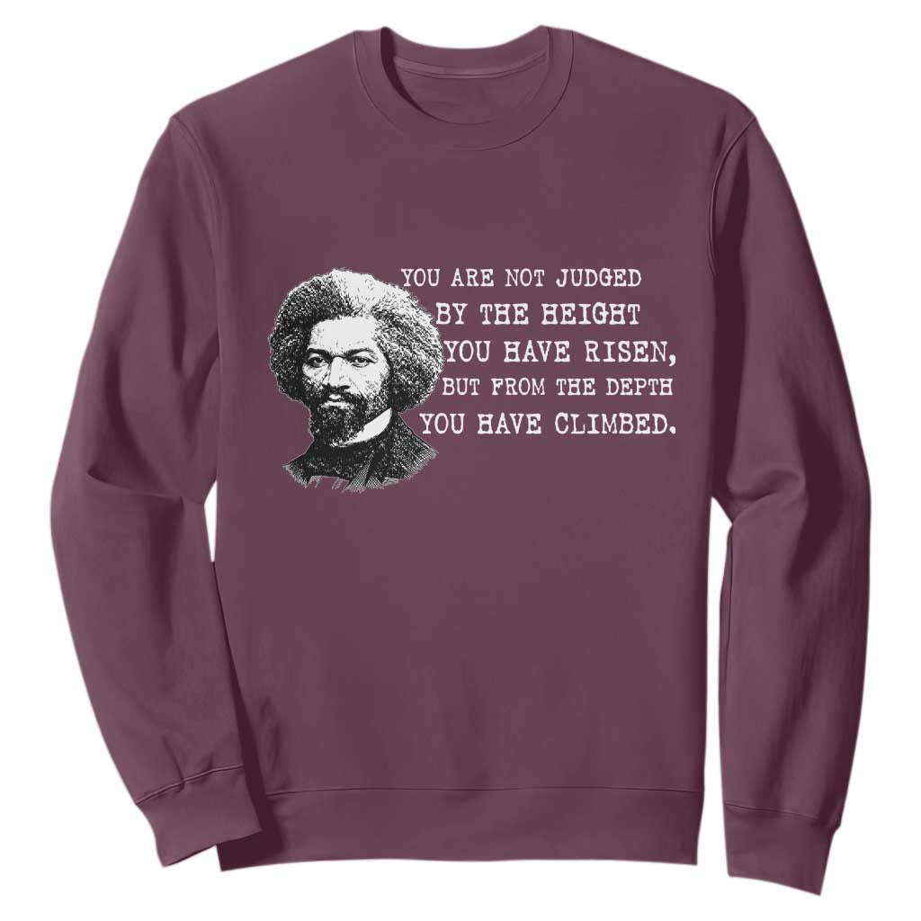 Frederick Douglass Quote Sweatshirt Black History Month TS14 Maroon Print Your Wear