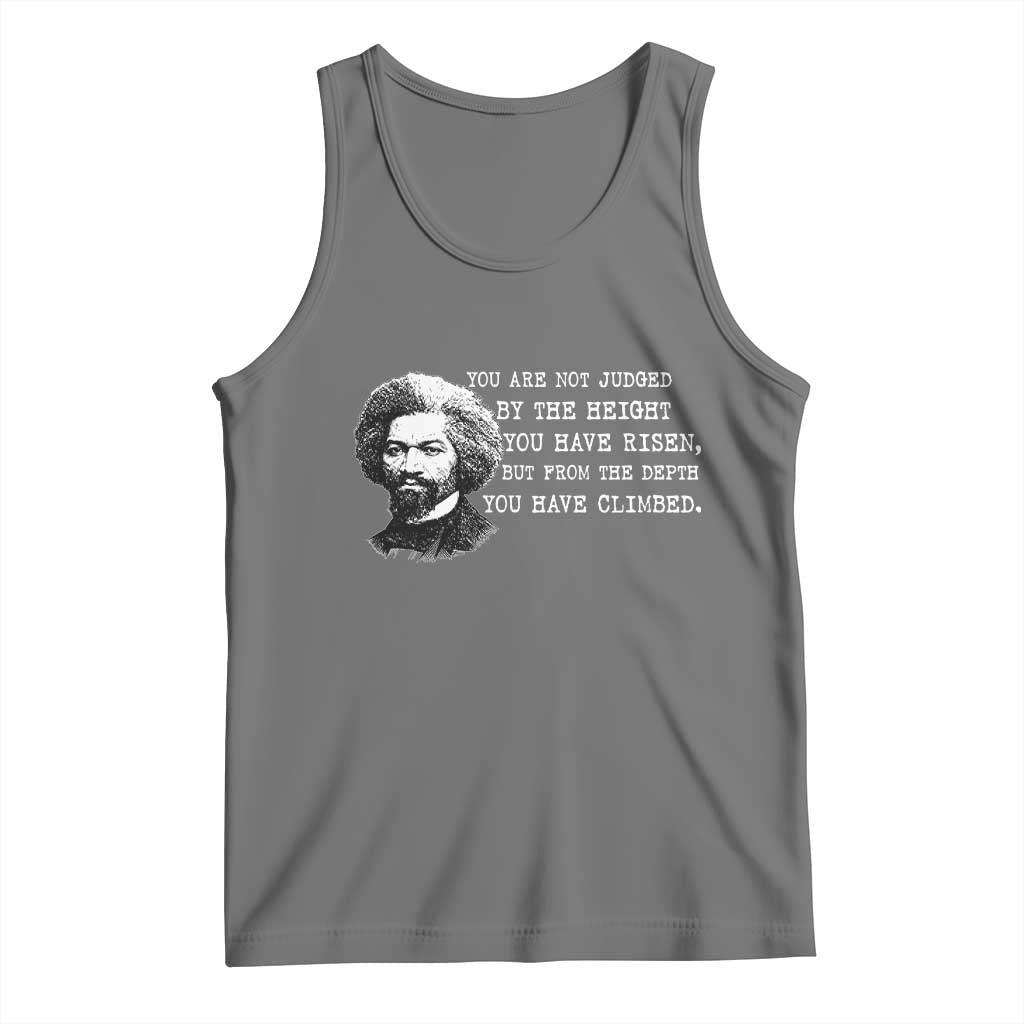 Frederick Douglass Quote Tank Top Black History Month TS14 Black Heather Print Your Wear