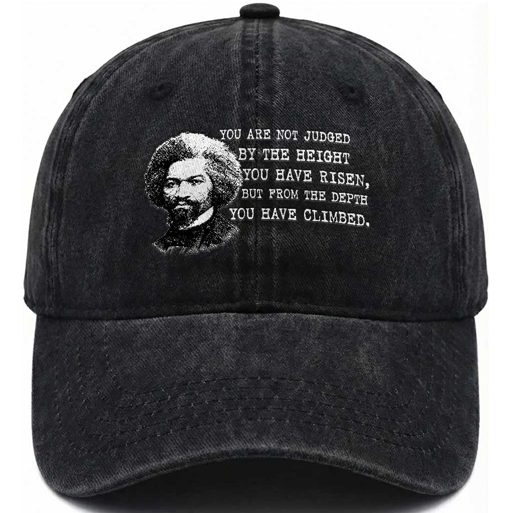 Frederick Douglass Quote Washed Cotton Baseball Cap Black History Month TS14 Washed Cap Universal Fit Black Print Your Wear