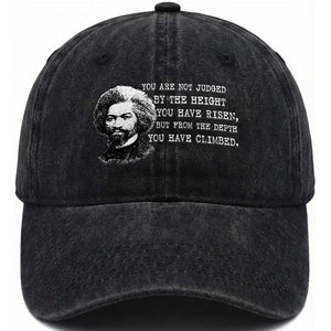 Frederick Douglass Quote Washed Cotton Baseball Cap Black History Month TS14 Washed Cap Universal Fit Black Print Your Wear