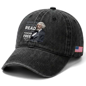 Frederick Douglass Freedom Quote Washed Cotton Baseball Cap Once You Learn to Read TS14 Print Your Wear