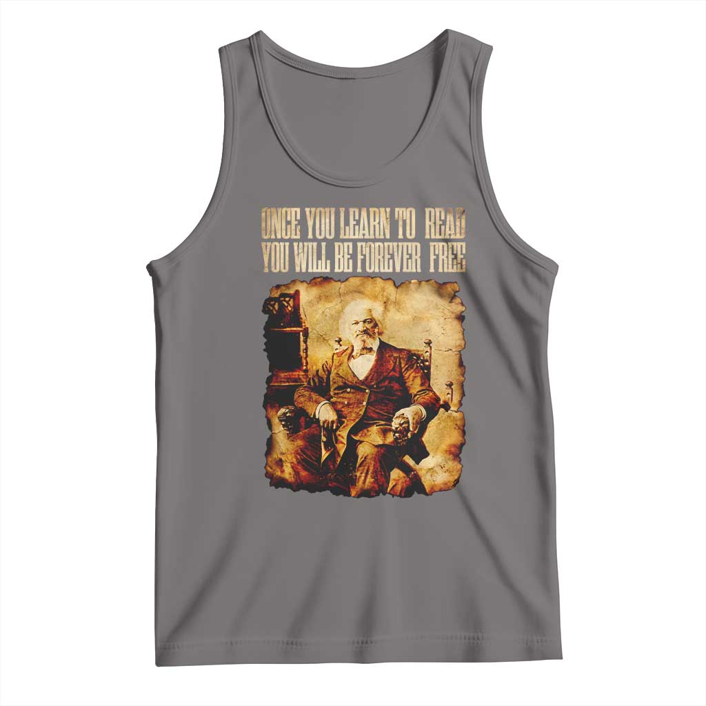 Frederick Douglass Quote Tank Top Once You Learn to Read TS14 Deep Heather Print Your Wear