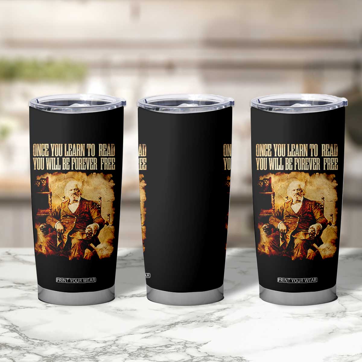 Frederick Douglass Quote Tumbler Cup Once You Learn to Read TS14 Print Your Wear