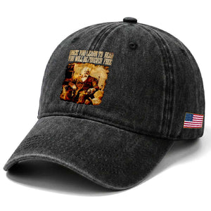 Frederick Douglass Quote Washed Cotton Baseball Cap Once You Learn to Read TS14 Print Your Wear
