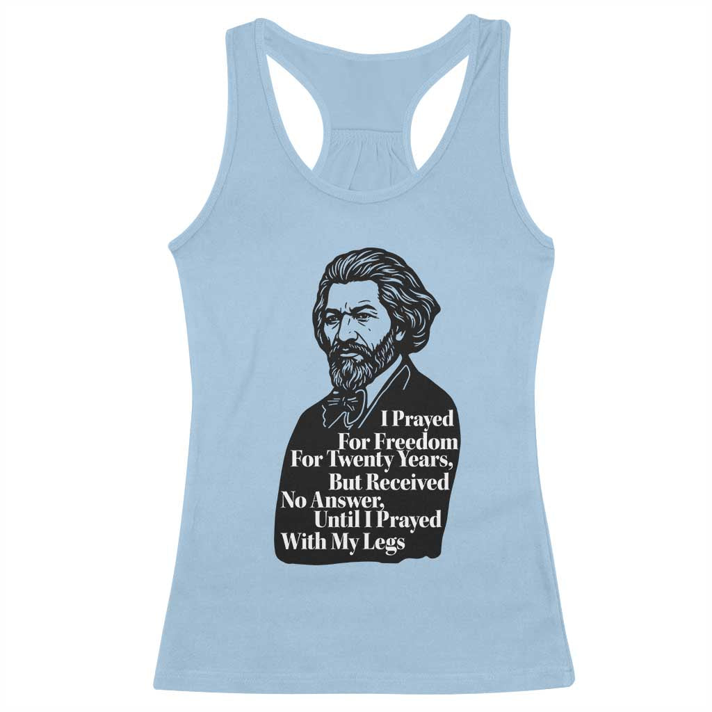 Frederick Douglass Inspirational Quote Racerback Tank Top Black History Month TS14 Light Blue Print Your Wear