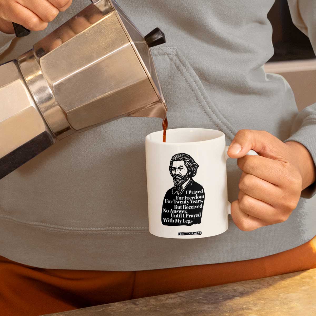 Frederick Douglass Inspirational Quote Coffee Mug Black History Month TS14 Print Your Wear