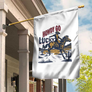 Howdy Go Lucky Garden Flag Funny Cowboy St Patrick's Day TS14 Print Your Wear